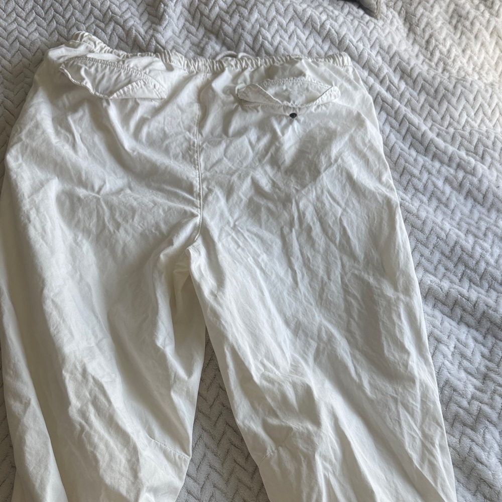 Free People White Ruched Hem Drawstring Joggers - Picture 6 of 10